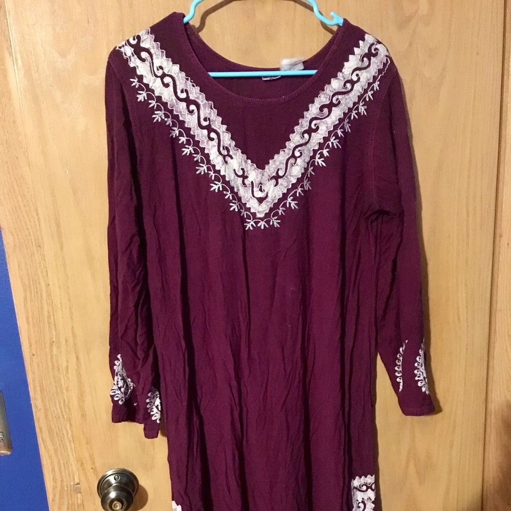XL Maroon Dress Made in India